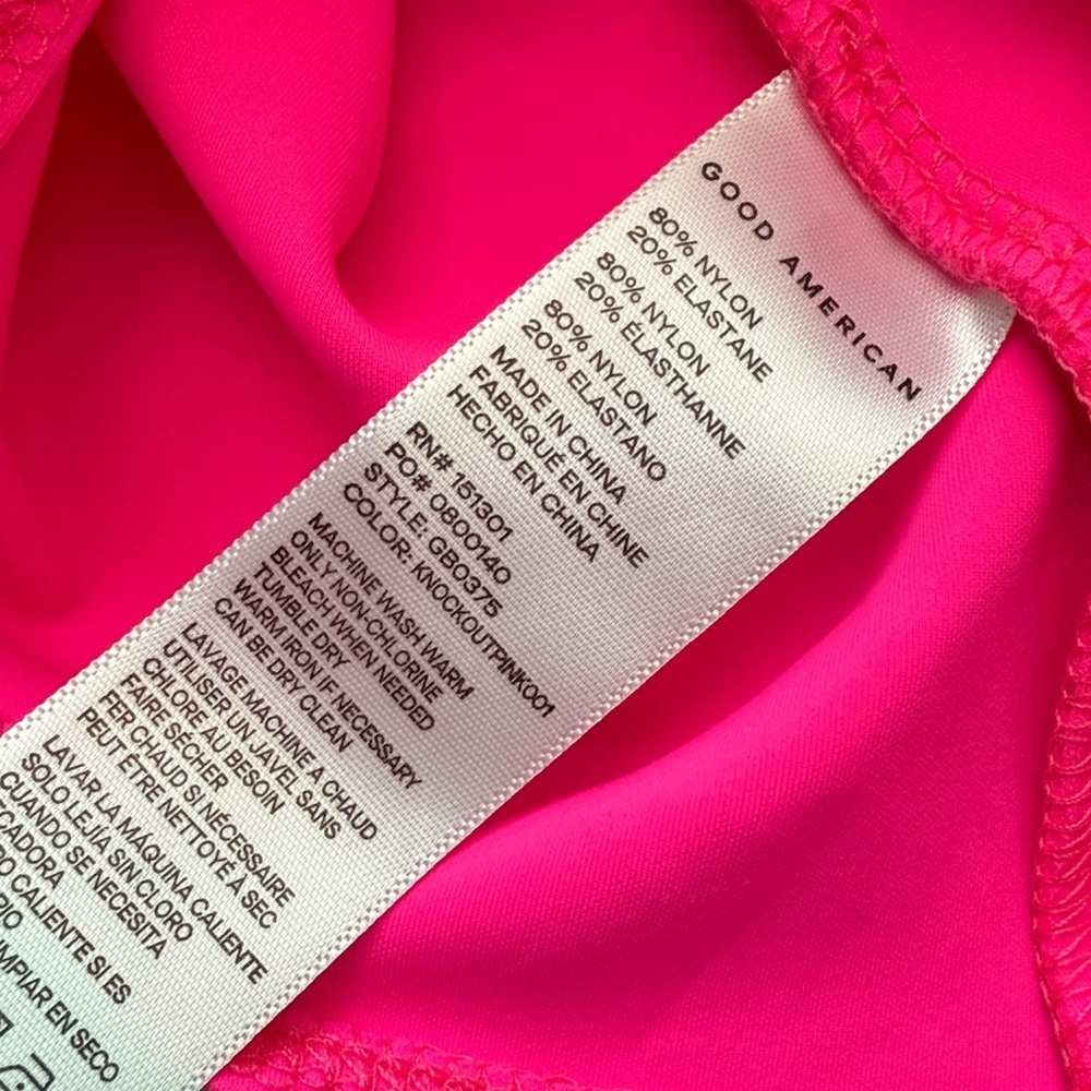 Good America Scuba Modern Tank Bodysuit in Knock Out Pink Size L - Picture 6 of 9